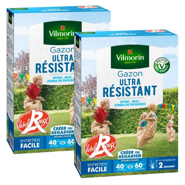 Ultra résistant - Gazon Ultra Résistant - Label Rouge - 1 kg (x2) - face recto